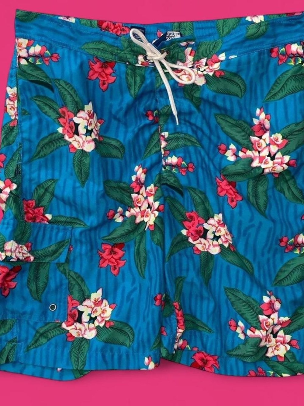 Polo by Ralph Lauren Blue Floral Swim Board Shorts